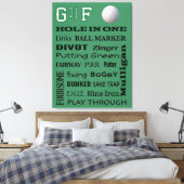 GOLF typografie Canvas Afdruk (Insitu (Slaapkamer))