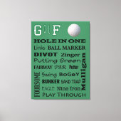 GOLF typografie Canvas Afdruk (Voorkant)