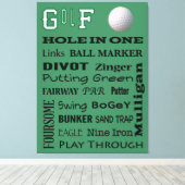 GOLF-typografie Canvas Afdruk (Insitu (Houten vloer))