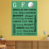 GOLF-typografie Canvas Afdruk (Insitu (Woonkamer))