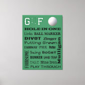 GOLF-typografie Canvas Afdruk (Voorkant)