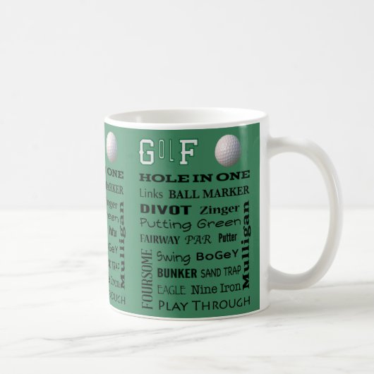 GOLF-typografie Koffiemok (Rechts)