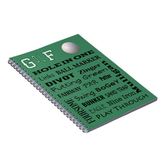 GOLF-typografie Notitieboek (Rechterzijde)
