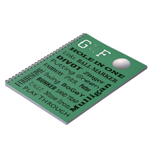 GOLF-typografie Notitieboek (Linkerzijde)
