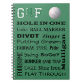 GOLF-typografie Notitieboek (Voorkant)