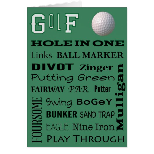 GOLF-typografische kaart (Voorkant)