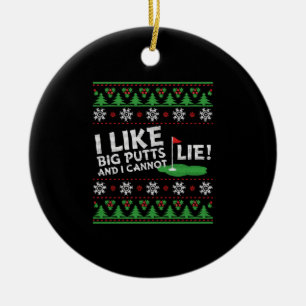 Golf Ugly Kerstmis Keramisch Ornament