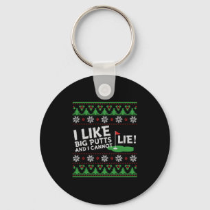Golf Ugly Kerstmis Sleutelhanger
