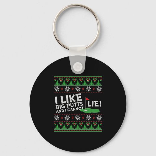Golf Ugly Kerstmis Sleutelhanger (Voorkant)
