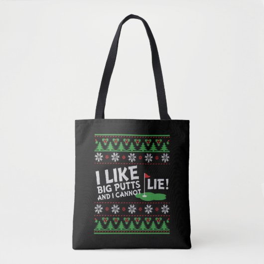 Golf Ugly Kerstmis Tote Bag (Voorkant)