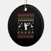 Golf Ugly KerstSweater Keramisch Ornament (Links)
