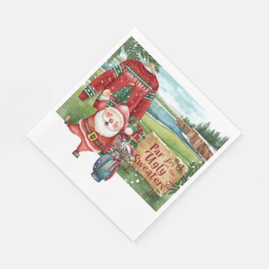 Golf Ugly Sweater Christmas Party  Servet (Hoek)
