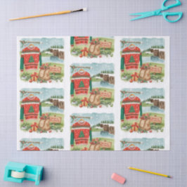 Golf Ugly Sweater Christmas Party with Santa Claus Tissuepapier