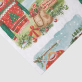 Golf Ugly Sweater Christmas Party with Santa Claus Tissuepapier (Detail)