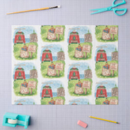 Golf Ugly Sweater Christmas Party with Santa Claus Tissuepapier