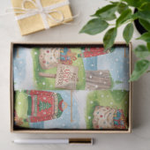 Golf Ugly Sweater Christmas Party with Santa Claus Tissuepapier (Geschenk)