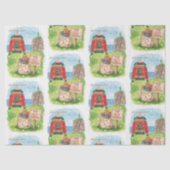 Golf Ugly Sweater Christmas Party with Santa Claus Tissuepapier (Voorkant)