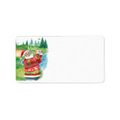 Golf Ugly Sweater thema voor golfer Kerstmis Etiket (Voorkant)