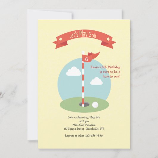 Golf Uitnodiging (Voorkant)