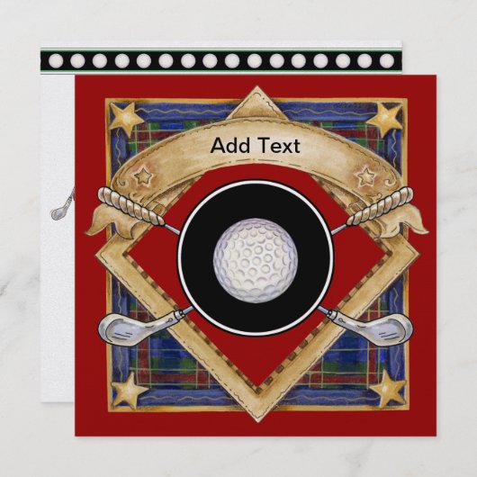 Golf Uitnodiging - SRF (Voorkant / Achterkant)