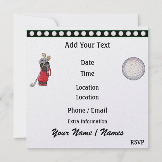 Golf Uitnodiging - SRF (Achterkant)