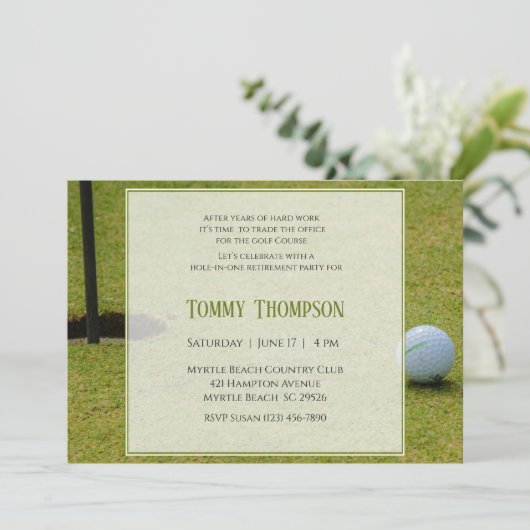 Golf — Uitnodiging tot pensionering (Staand voorkant)