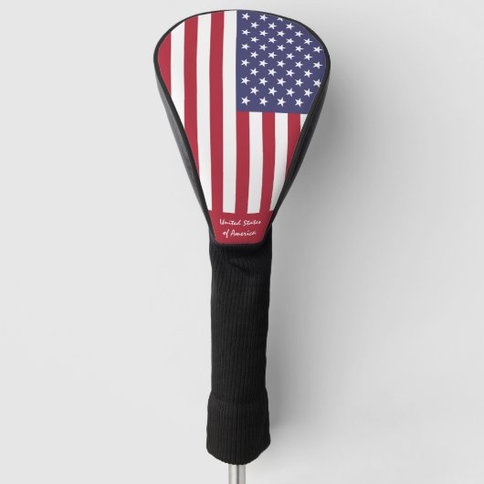 Golf USA & American Flag / Golf Clubs Hoesjes Golfheadcover (Voorkant)