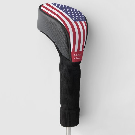 Golf USA & American Flag / Golf Clubs Hoesjes Golfheadcover (Schuin)