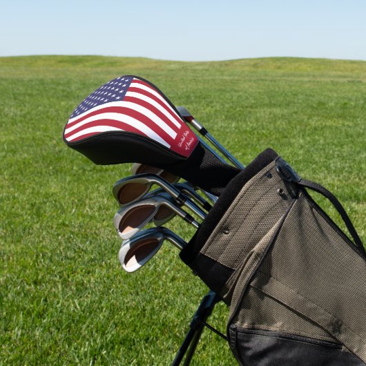 Golf USA & American Flag / Golf Clubs Hoesjes Golfheadcover (Insitu)