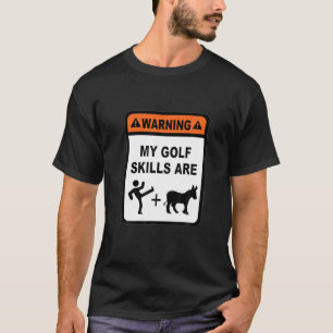 Golf Vaardigheden Trap Ezel Clubs Bal Cool Plezier T-shirt