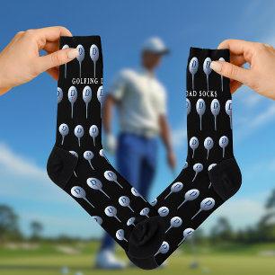 Golf Vader Afslaan Monogram Zwarte Golfsokken Sokken