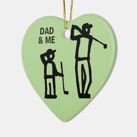 Golf Vader en Zoon kerstfeestdag Keramisch Ornament (Links)