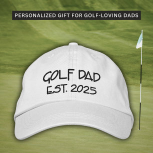 Golf Vader Gesticht Jaar Geborduurde Muts Pet