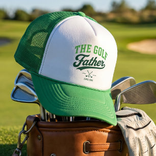 Golf Vader Groen Vintage Club Design Trucker Pet