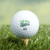Golf Vader Groen Vintage Naam Design Golfballen (Insitu Shirt)
