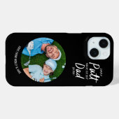Golf vader modern zwart typografie foto cadeau Case-Mate iPhone case (Achterkant (horizontaal))