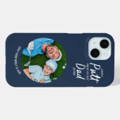 Golf vader moderne marine blauwe typografie foto c Case-Mate iPhone case (Achterkant (horizontaal))