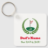 Golf Vader Vaderdag Cadeau Sleutelhanger (Voorkant)