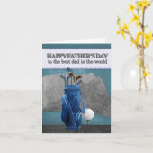 Golf Vader Vaderdag Gepersonaliseerd Kaart (Gele Bloem)