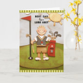 golf vader vaderdag kaart (Gele Bloem)