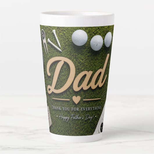 Golf Vader Vaderdag  Koffiemok Latte Mok (Voorkant)