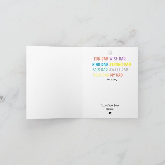 Golf Vader Vaderdag Persoonlijk Kaart (Binnen)