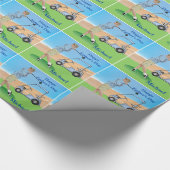 Golf Vaderdag Gepersonaliseerd cadeau Cadeaupapier (Hoek)