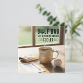 Golf Vaderdag Golf vader is cooler Feestdagenkaart (Staand voorkant)