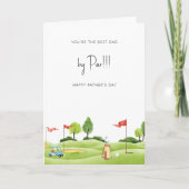 Golf Vaderdag Kaart Beste Pap van Par (Voorkant)