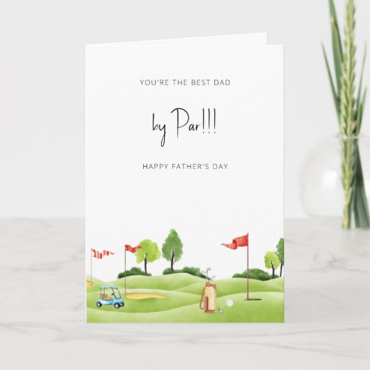 Golf Vaderdag Kaart Beste Pap van Par (Voorkant)