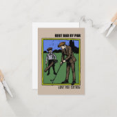 Golf vadersdag kaarten Golfer Sporten (Voorkant / Achterkant in situ)