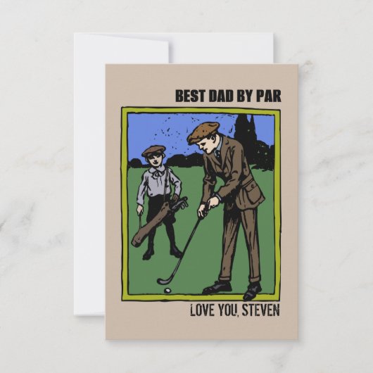 Golf vadersdagkaarten Golfer Sporten Kaart (Voorkant)