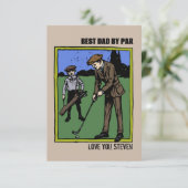 Golf vadersdagkaarten Golfer Sporten Kaart (Staand voorkant)