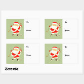 Golf Vakantie Cadeautags Rechthoekige Sticker (Vel)